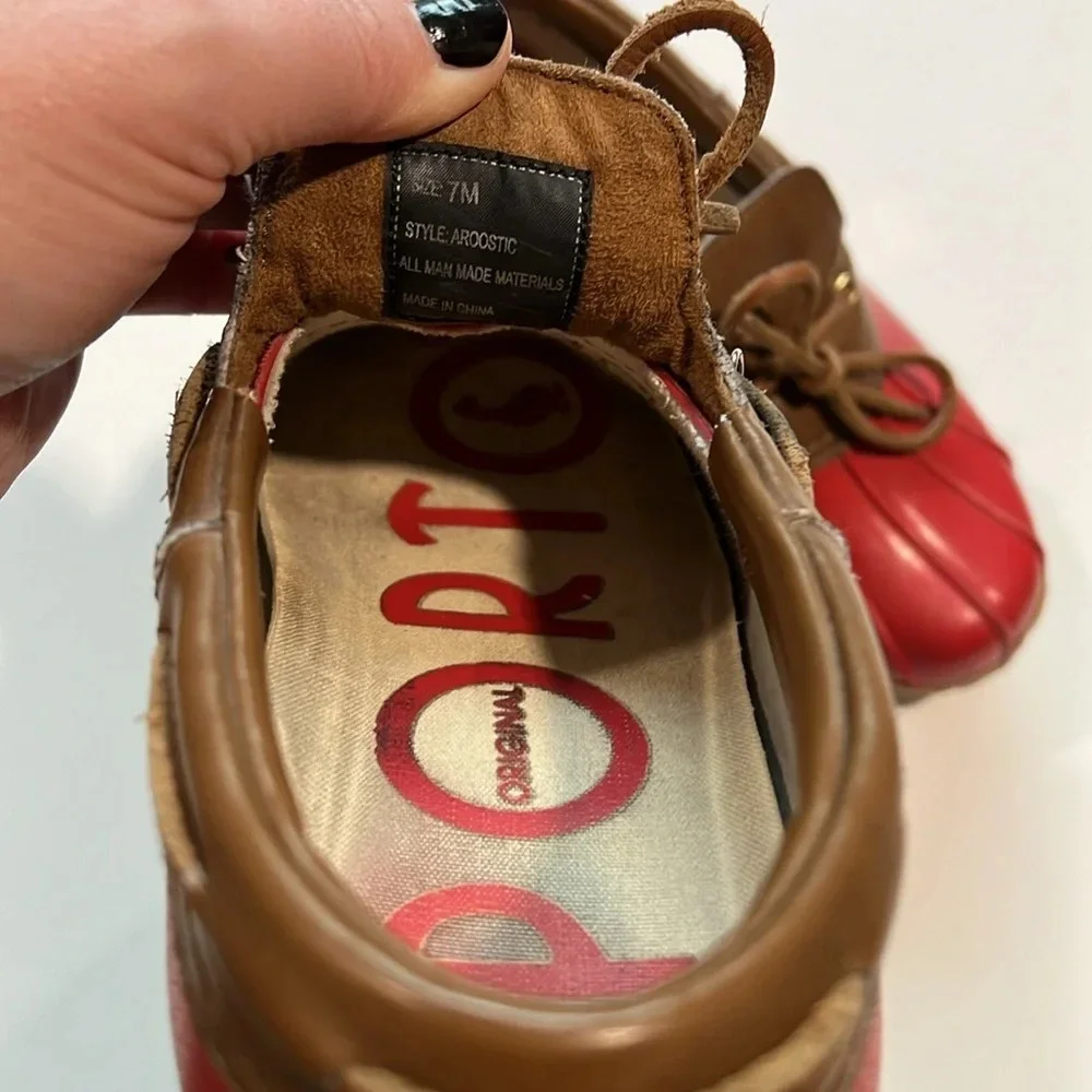 Vintage Sporto - duck boots,‎ red, 7